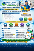 Cleaning company CRM system hosted for 12 months and set up.