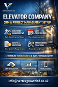 Elevator Companies project management system hosted for 12 months