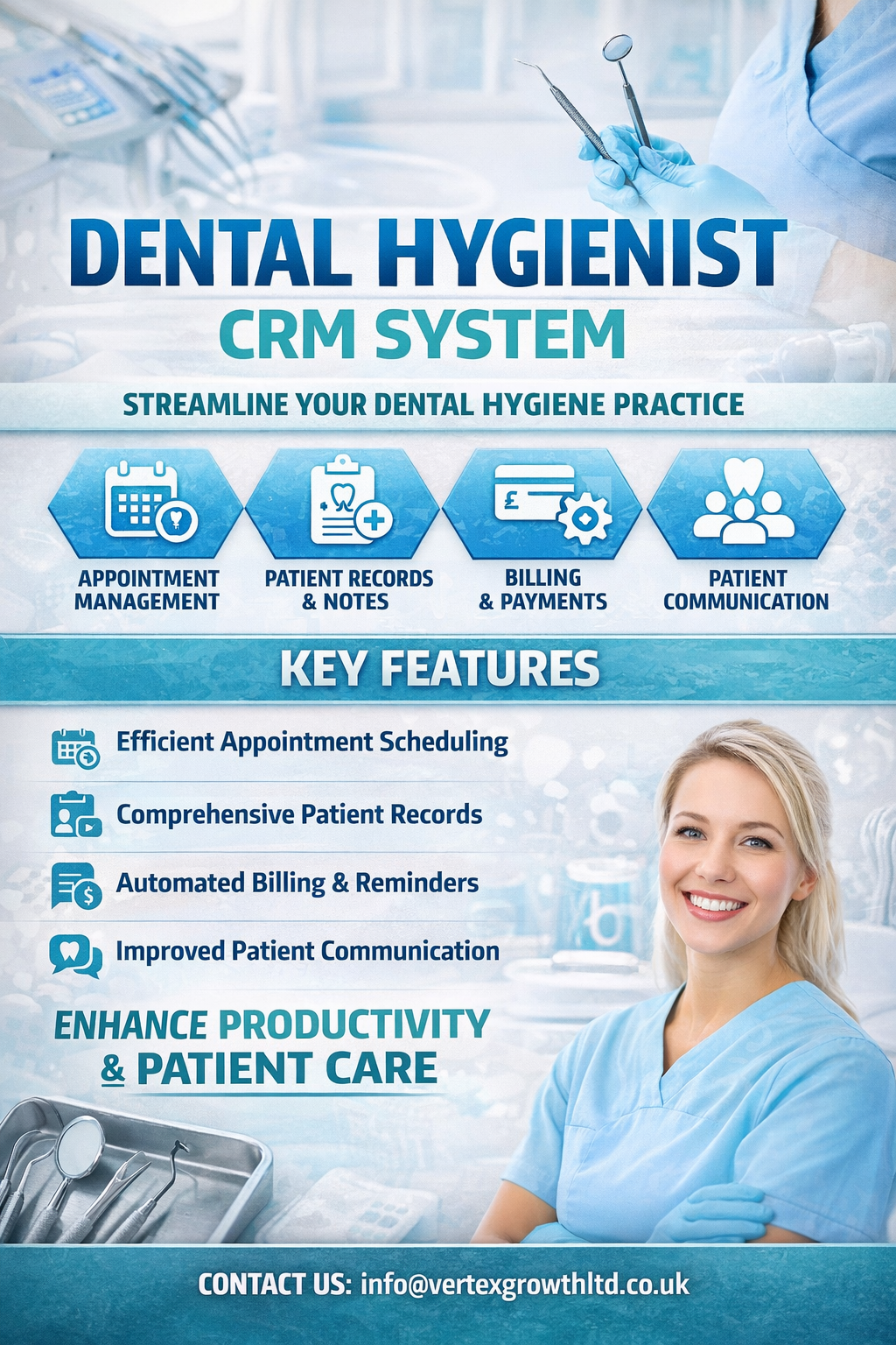 Customer Relationship Management software for Dental Hygienist Hosted