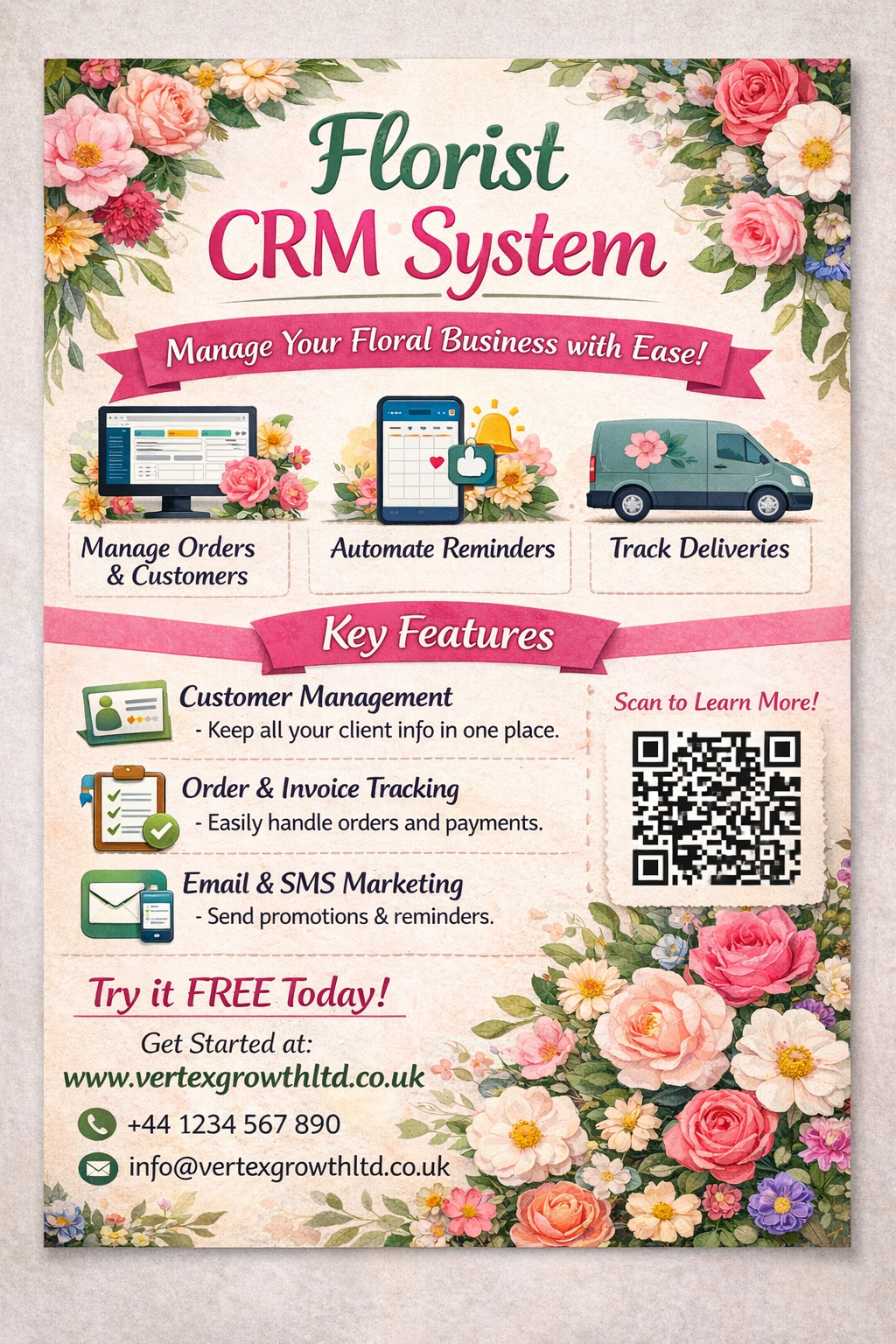 Customer Relationship Management software for Florist Traders