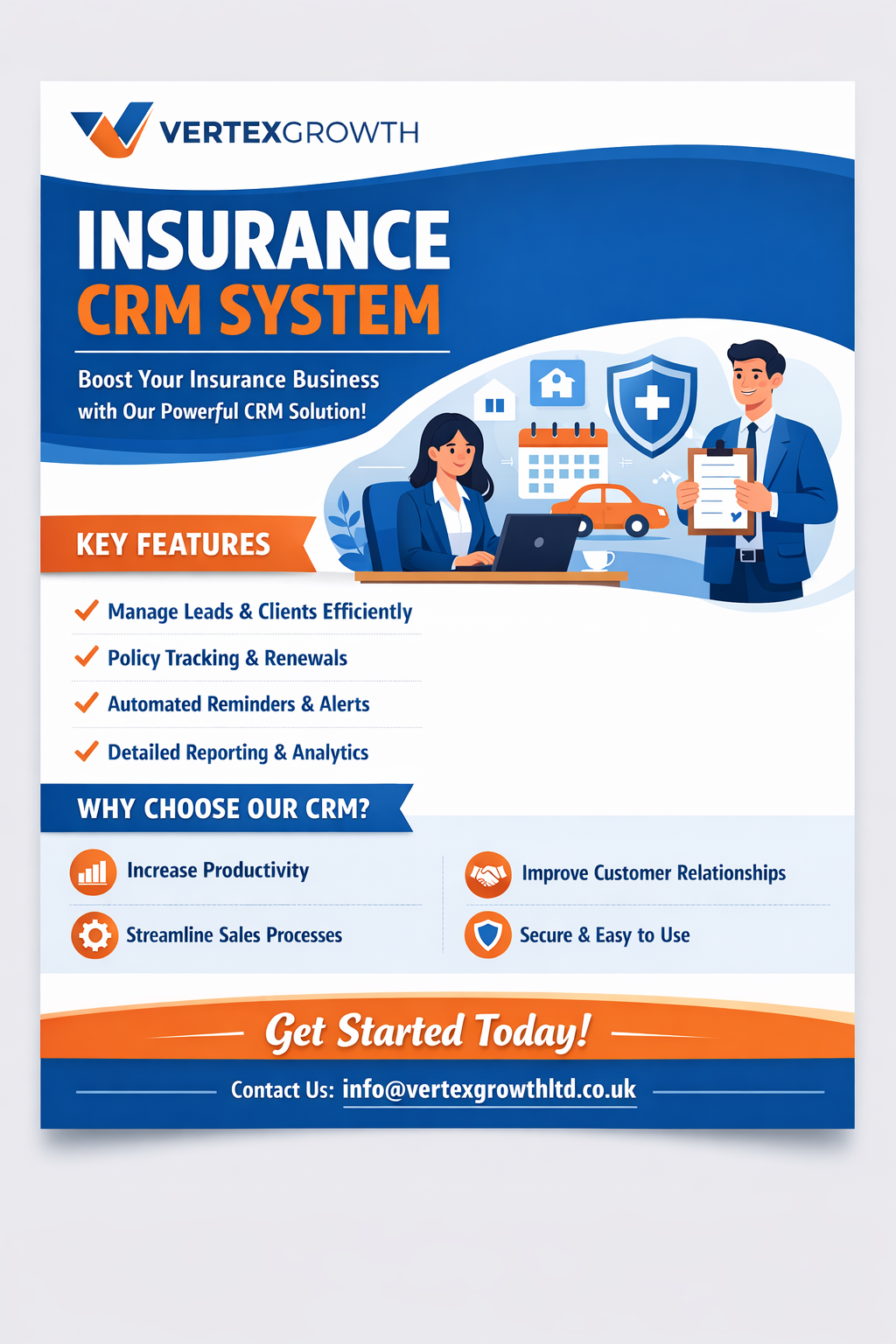 Customer Relationship Management software for Insurance Companies monthly subscription per user