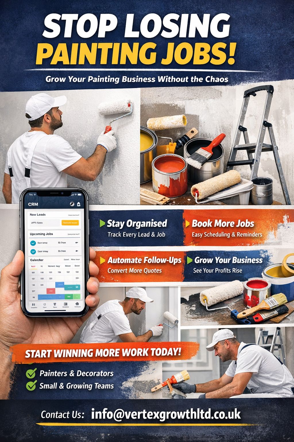 Customer Relationship Management software for Decorators hosted for 12 months.