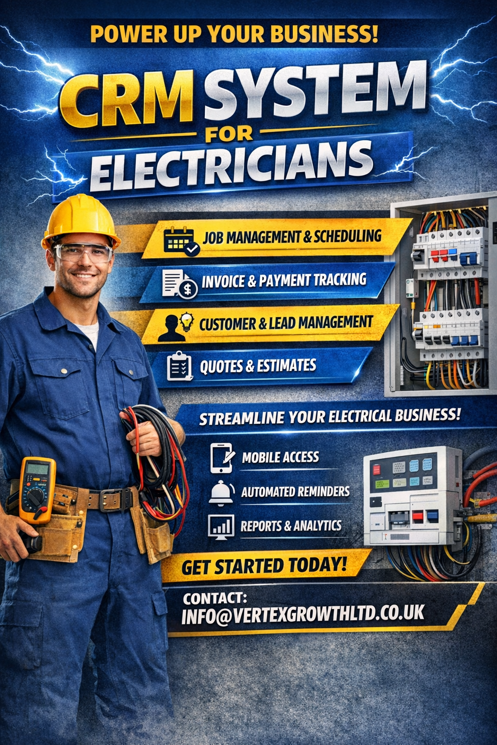 Customer Relationship Management software for Electricians Hosted